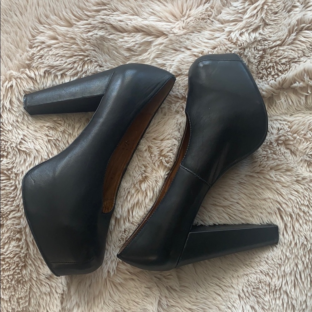 Leather Platform Heels
